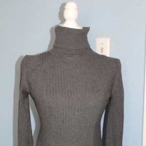 INC Gray Ribbed Turtleneck Sweater